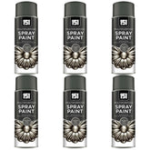 6X 151 Gun Metal Grey Metallic Gloss Spray Paint 400ml Spray Paint